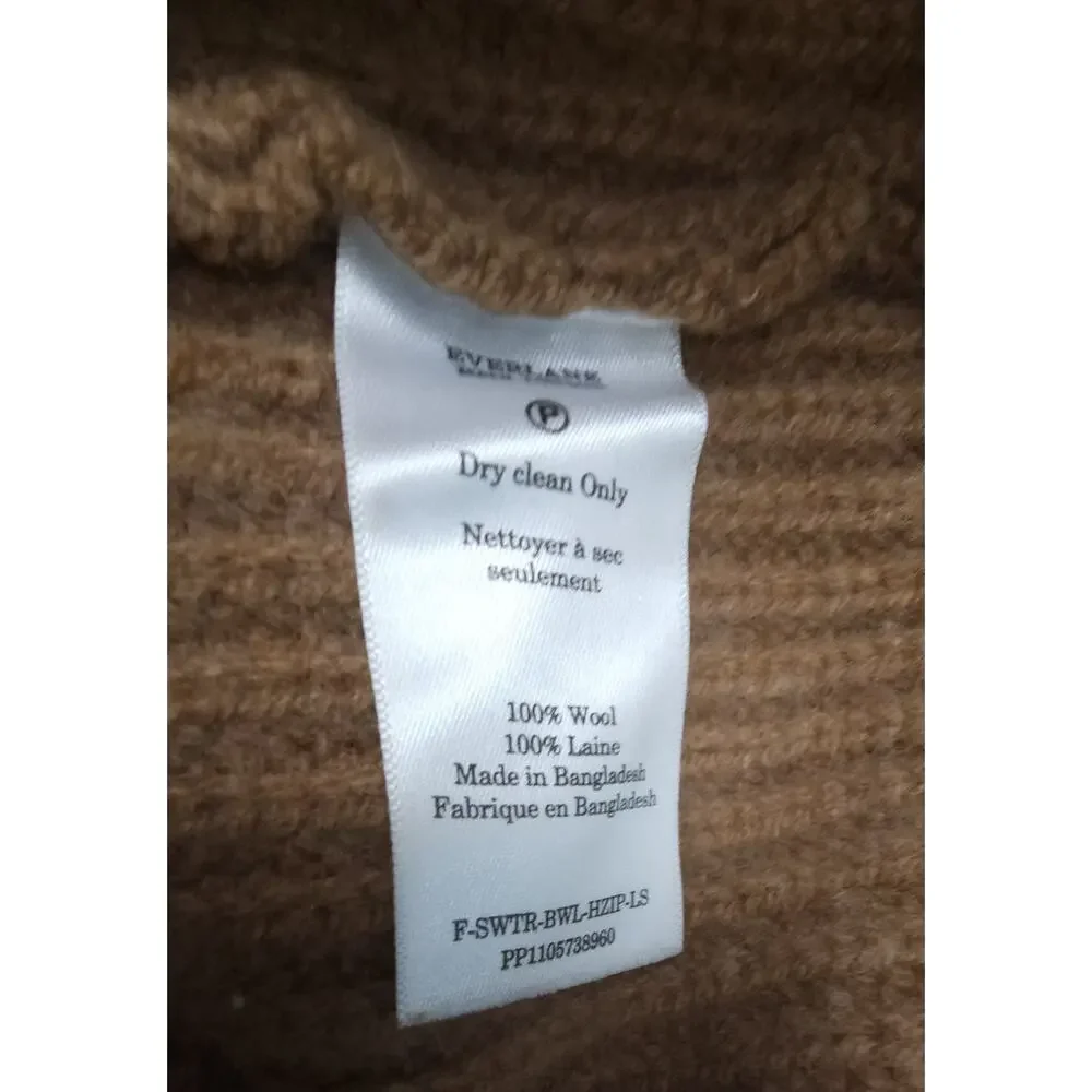 Everlane Felted Extra Fine Ribbed Merino Half-Zip Sweater Womens Very Soft M - Picture 7 of 7